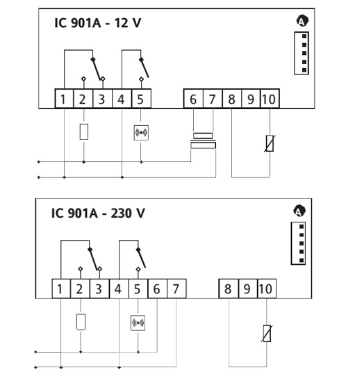 Контроллер ETC-974 (10A) 2 датчика