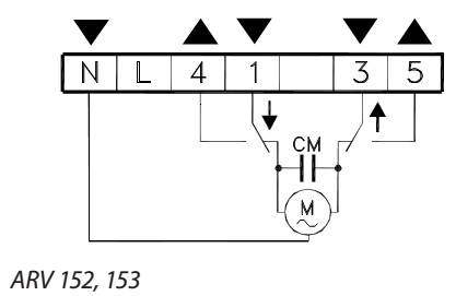 Схема электрического подключения электропривода DANFOSS ARV 152