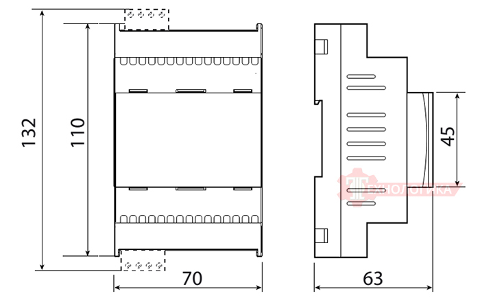 Контроллер CAREL P+D000UE1DEF0 C.PCO MIN - габариты